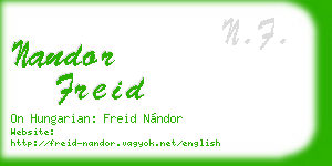 nandor freid business card